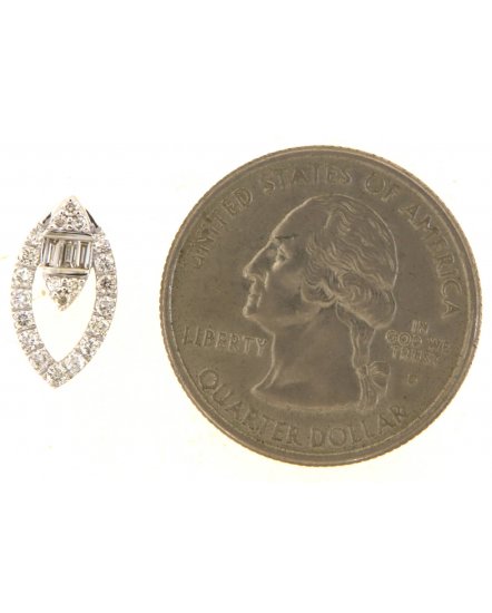 MARQUISE STYLE BAGUETTE DIAMOND STUDS (TE1912)