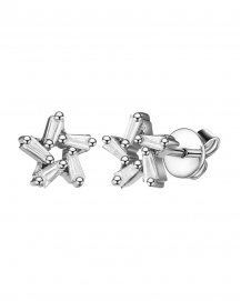 STAR SHAPE BAGUETTE DIAMOND STUDS (TE1913)