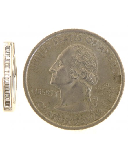 HEXAGON STYLE BAGUETTE DIAMOND HOOPS (TE1916)