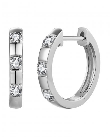 THREE STONE DIAMOND HUGGIES (TE1925)