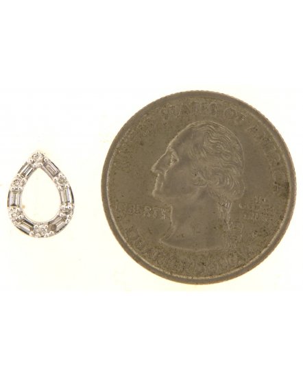 PEAR STYLE BAGUETTE DIAMOND STUDS (TE1929)