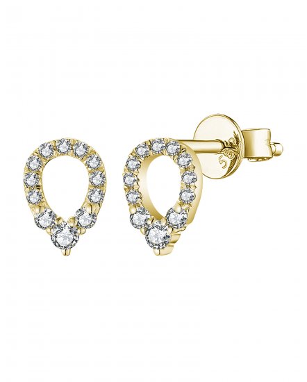 PEAR STYLE DIAMOND STUDS (TE1935)