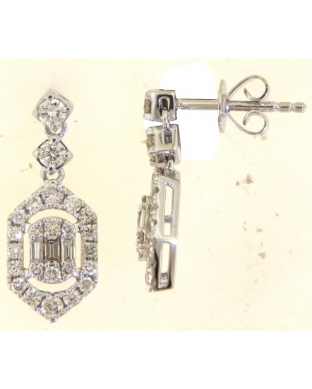 HEXAGON STYLE BAGUETTE DIAMOND DANGLING (TE1942)