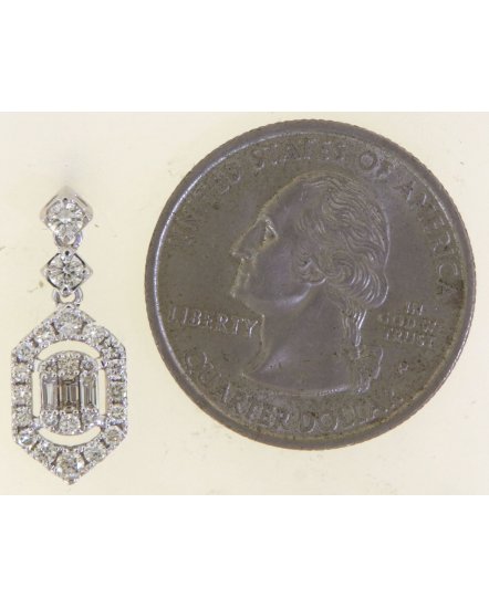 HEXAGON STYLE BAGUETTE DIAMOND DANGLING (TE1942)