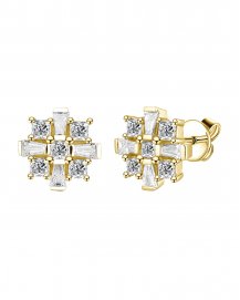 BAGUETTE DIAMOND STUDS (TE1960)