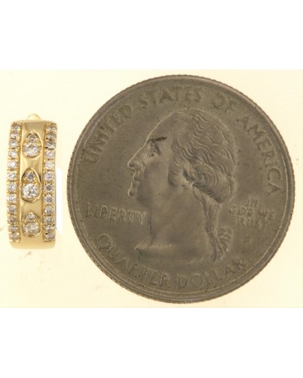 PEAR STYLE DIAMOND HUGGIES (TE1964)