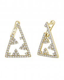 TRIANGLE STYLE DIAMOND HOOPS (TE1969)