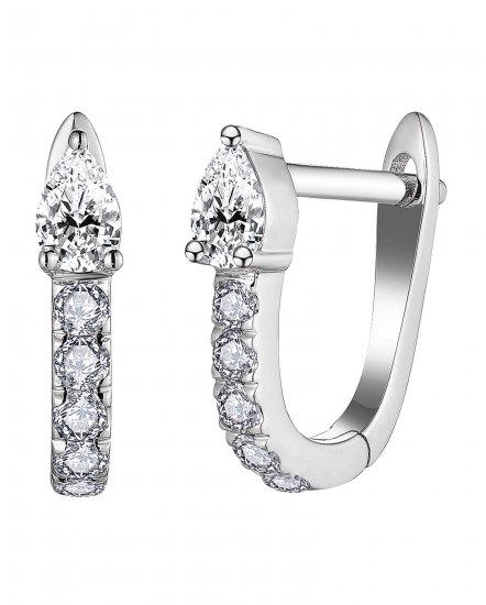 PEAR SHAPE DIAMOND HUGGIES (TE1973)