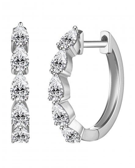 PEAR SHAPE DIAMOND HUGGIES (TE1976)