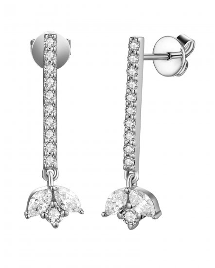 STRAIGHT BAR STYLE MARQUISE DIAMOND DANGLING (TE1986)