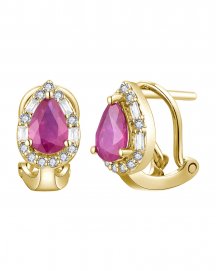 PEAR RUBY DIAMOND OMEGA BACK (TE1989)