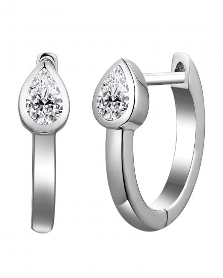 PEAR SHAPE DIAMOND HUGGIES (TE1994)