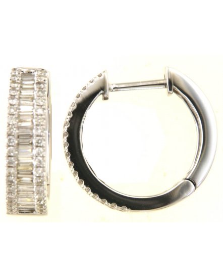 BAGUETTE DIAMOND HOOPS (TE2001)