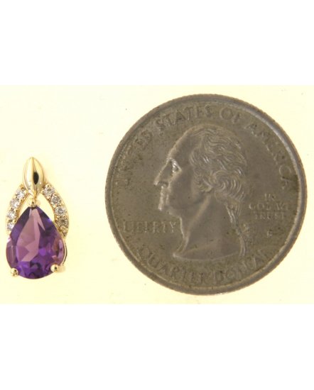 PEAR AMETHYST DIAMOND STUDS (TE2016)