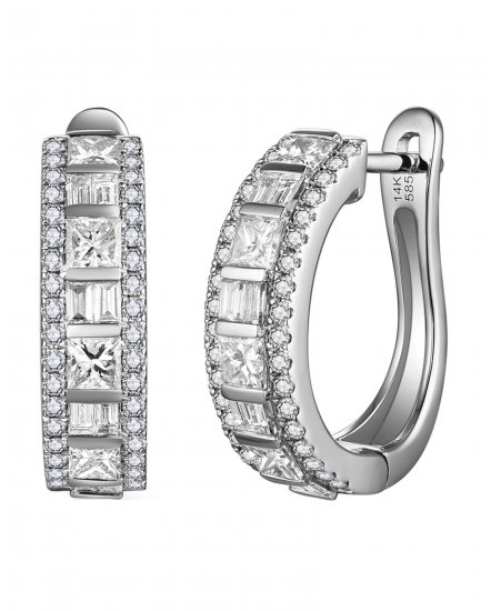 BAGUETTE DIAMOND HOOPS (TE2022)
