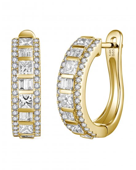BAGUETTE DIAMOND HOOPS (TE2022)