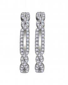 CRISS CROSS STYLE DIAMOND HOOPS (TE2023)