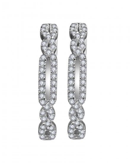 CRISS CROSS STYLE DIAMOND HOOPS (TE2023)