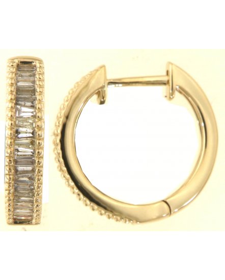 BAGUETTE DIAMOND HOOPS (TE2027)