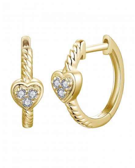 HEART SHAPE DIAMOND HUGGIES (TE2030)