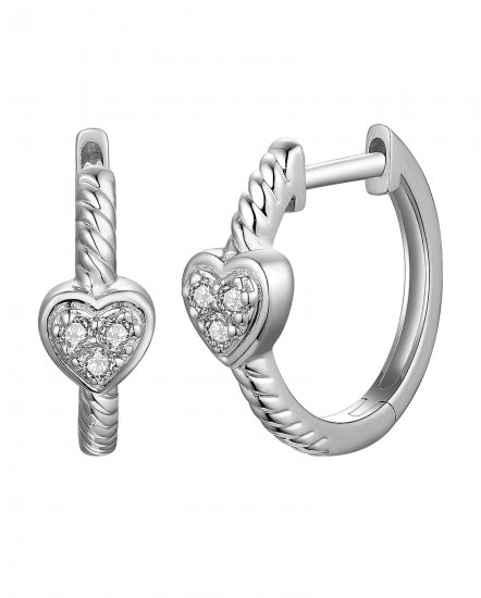 HEART SHAPE DIAMOND HUGGIES (TE2030)