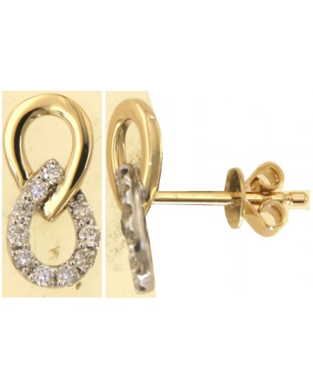 PEAR STYLE INTER LINKED DIAMOND STUDS (TE2068)