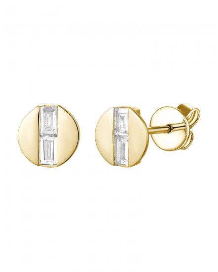 BAGUETTE DIAMOND STUDS (TE2073)