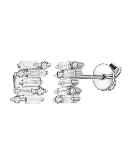 BAGUETTE DIAMOND STUDS (TE2074)