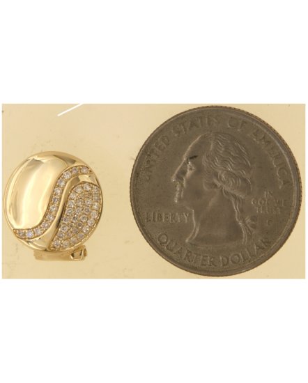 ROUND SHAPE DIAMOND OMEGA BACK (TE2075)