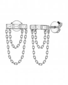 CHAIN STYLE BAGUETTE DIAMOND DANGLING (TE2078)