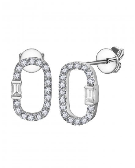 BAGUETTE DIAMOND STUDS (TE2082)