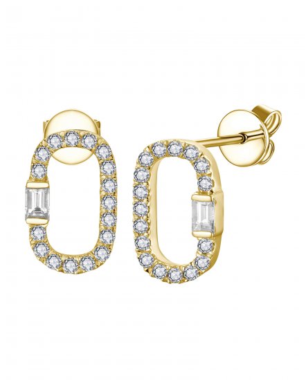 BAGUETTE DIAMOND STUDS (TE2082)