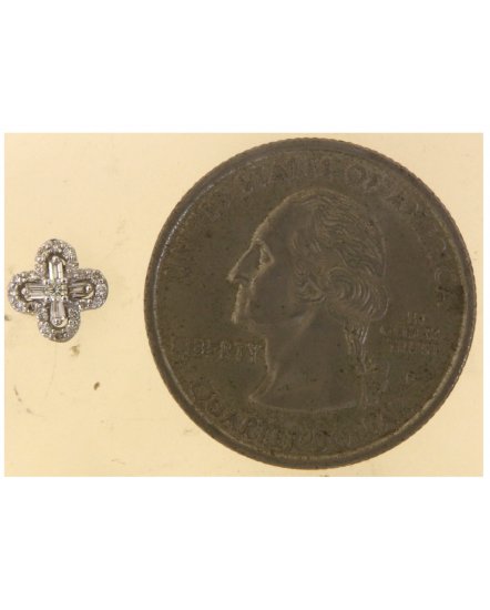 CLOVER STYLE BAGUETTE DIAMOND STUDS (TE2096)