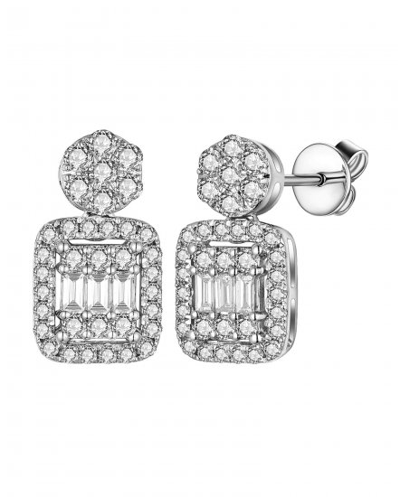 BAGUETTE DIAMOND STUDS (TE2098)
