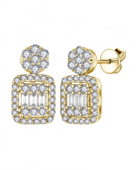 BAGUETTE DIAMOND STUDS (TE2098)