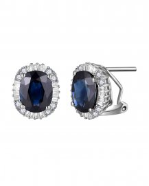 OVAL SAPPHIRE DIAMOND OMEGA BACK (TE2099)