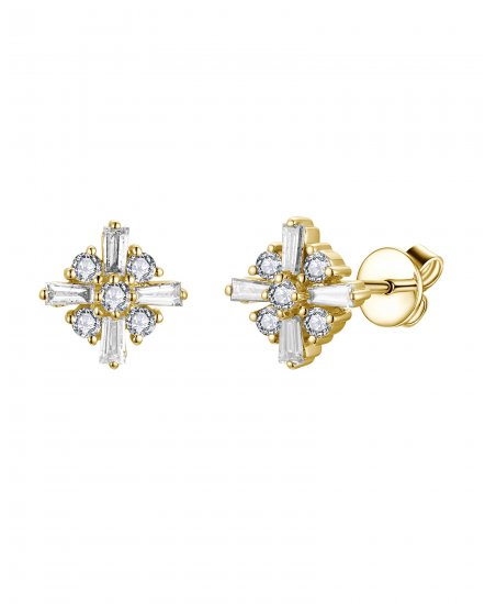 BAGUETTE DIAMOND STUDS (TE2130)