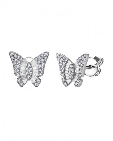 BUTTERFLY SHAPE DIAMOND STUDS (TE2131)