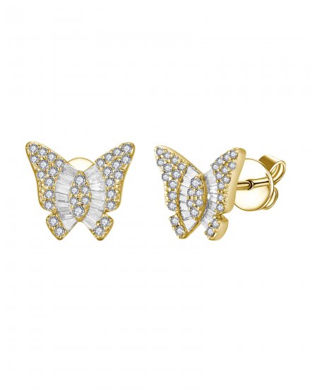 BUTTERFLY SHAPE DIAMOND STUDS (TE2131)