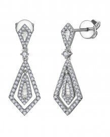 KITE SHAPE BAGUETTE DIAMOND DANGLING (TE2138)