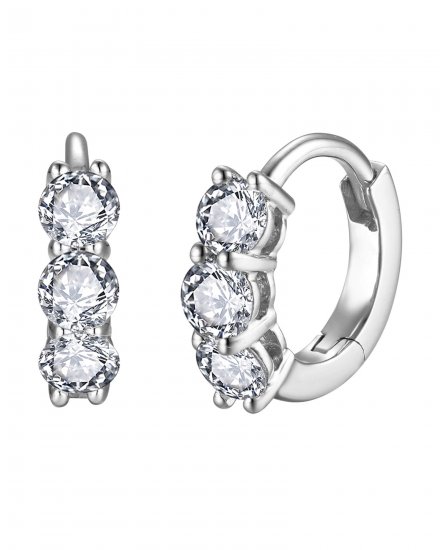 THREE STONE DIAMOND HUGGIES (TE2145)