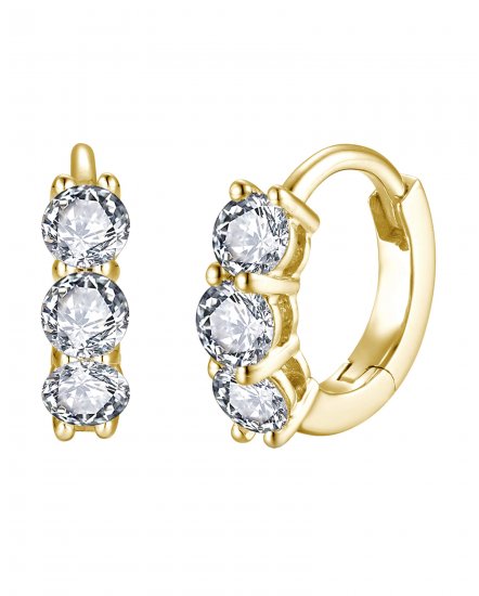 THREE STONE DIAMOND HUGGIES (TE2145)