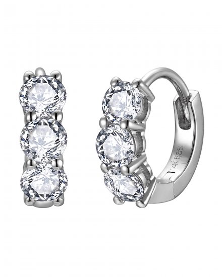 THREE STONE DIAMOND HUGGIES (TE2145C)