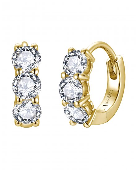 THREE STONE DIAMOND HUGGIES (TE2145C)