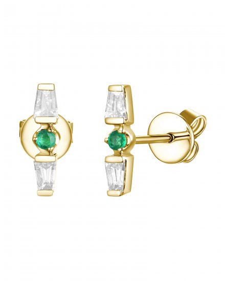 EMERALD DIAMOND STUDS (TE2152)