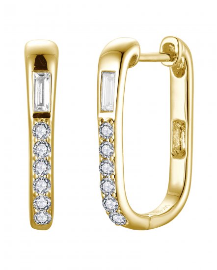 BAGUETTE DIAMOND HOOPS (TE2213)