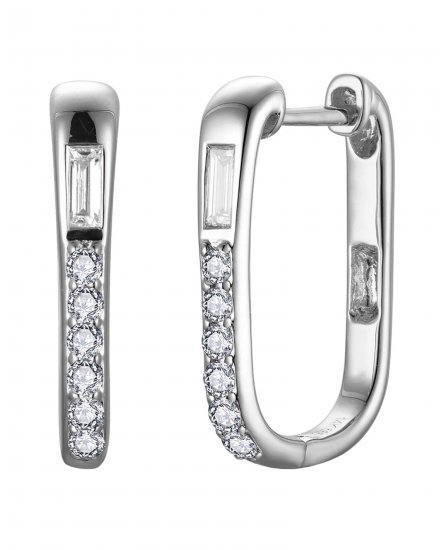 BAGUETTE DIAMOND HOOPS (TE2213)