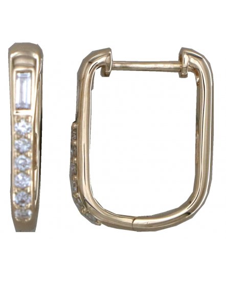 BAGUETTE DIAMOND HOOPS (TE2213)