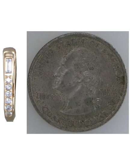 BAGUETTE DIAMOND HOOPS (TE2213)