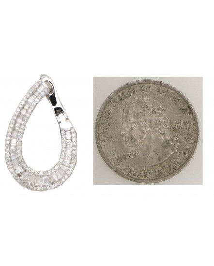 PEAR STYLE DIAMOND HOOPS (TE2217)